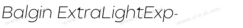 Balgin ExtraLightExp字体转换 Balgin ExtraLightExp字体转换